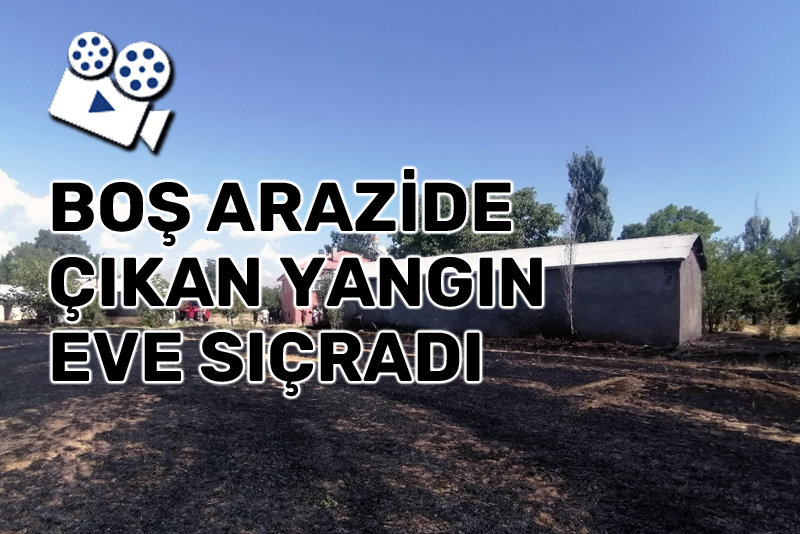 Erzincan Yeniköy'de korkutan yangın