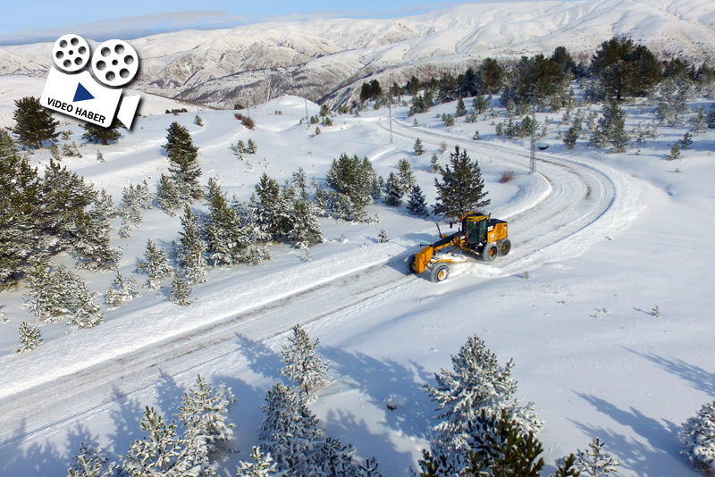 Erzincan'da kış yüzünü gösterdi