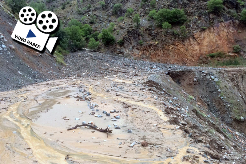 Sağanak yağışlar Tercan'ı vurdu