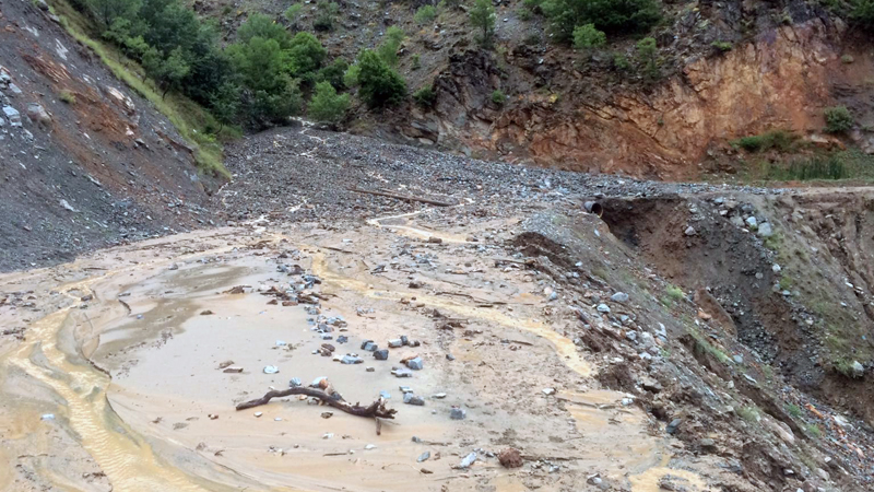 Sağanak yağışlar Tercan'ı vurdu