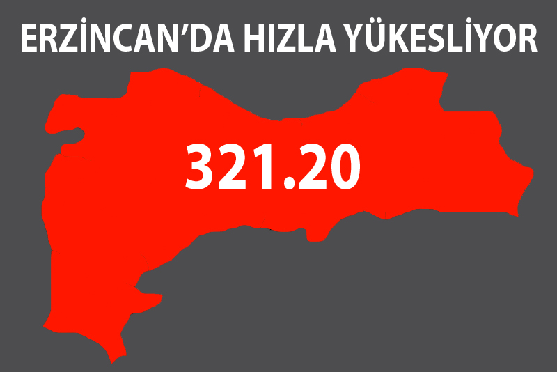 Erzincan'da hızla artıyor